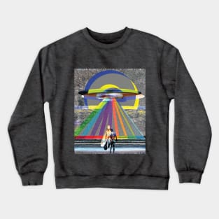 UFOs emit rainbow light Crewneck Sweatshirt